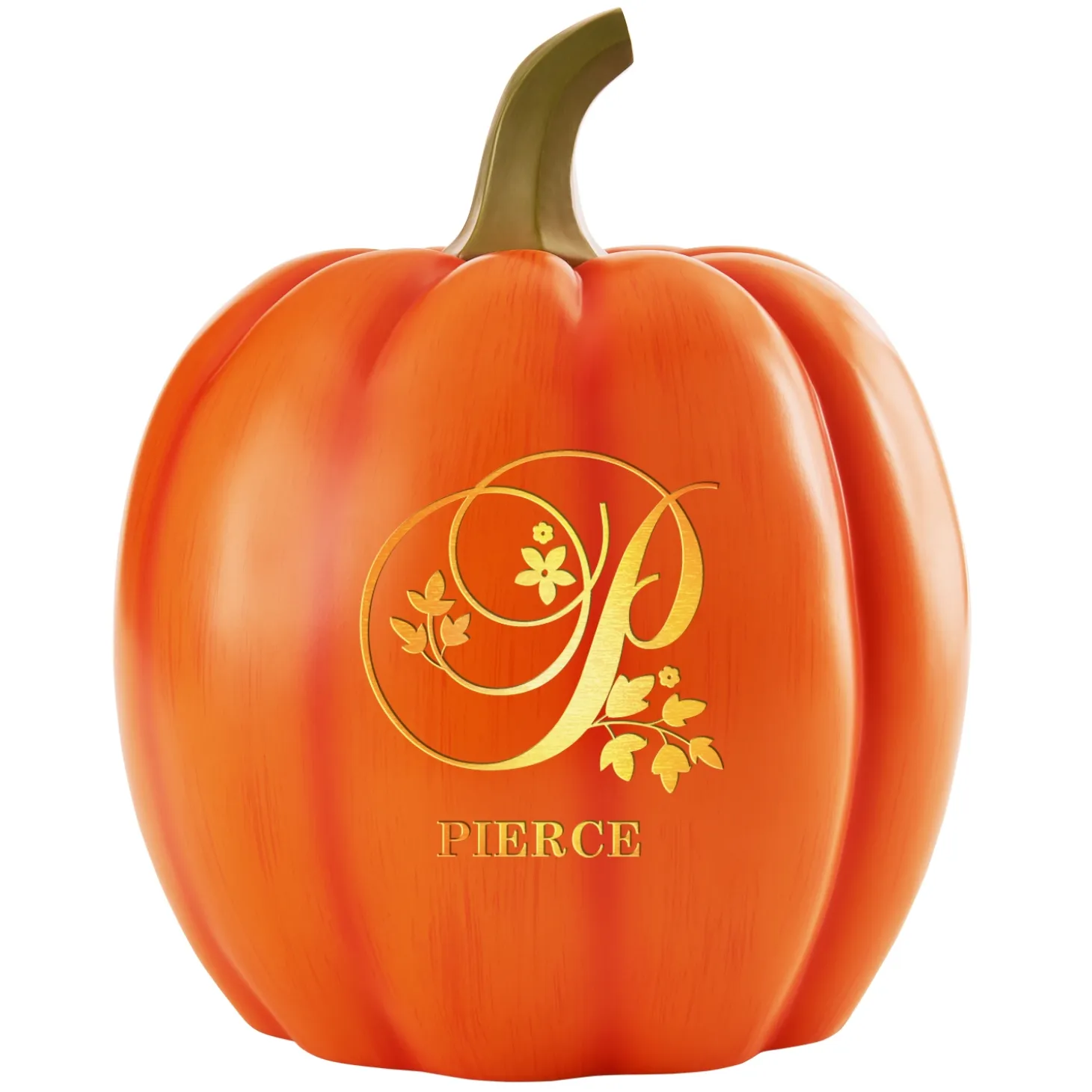 Light-Up Floral Name Pumpkin
