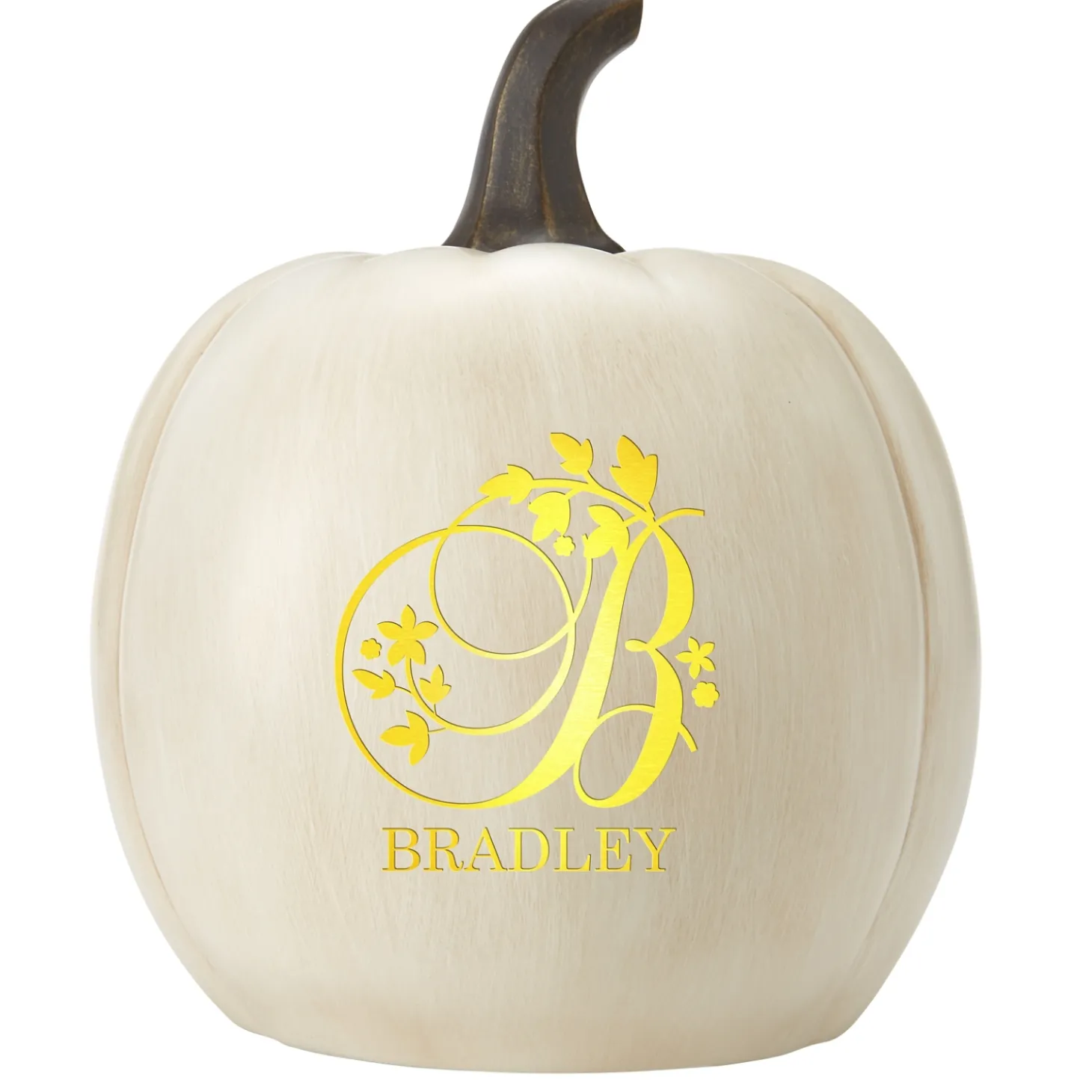 Light-Up Floral Name Pumpkin