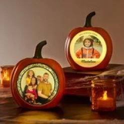 Light-Up Frightful Frame Pumpkin Collection