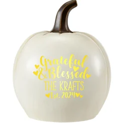 Light-Up Grateful & Blessed Pumpkin