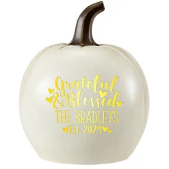 Light-Up Grateful & Blessed Pumpkin