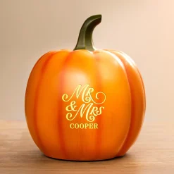Light-Up Happy Couple Pumpkin