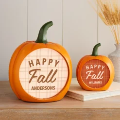 Light-Up Happy Fall Pumpkin