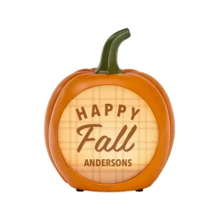 Light-Up Happy Fall Pumpkin