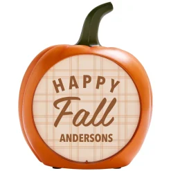 Light-Up Happy Fall Pumpkin