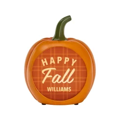 Light-Up Happy Fall Pumpkin