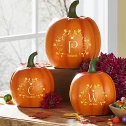 Light-Up Initial & Name Vines Pumpkin