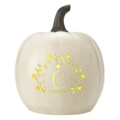 Light-Up Initial & Name Vines Pumpkin