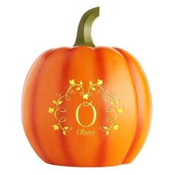 Light-Up Initial & Name Vines Pumpkin