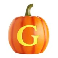 Light-Up Initial Pumpkin