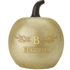 Light-Up Laurel Branch Pumpkin