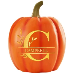 Light-Up Leafy Name Pumpkin