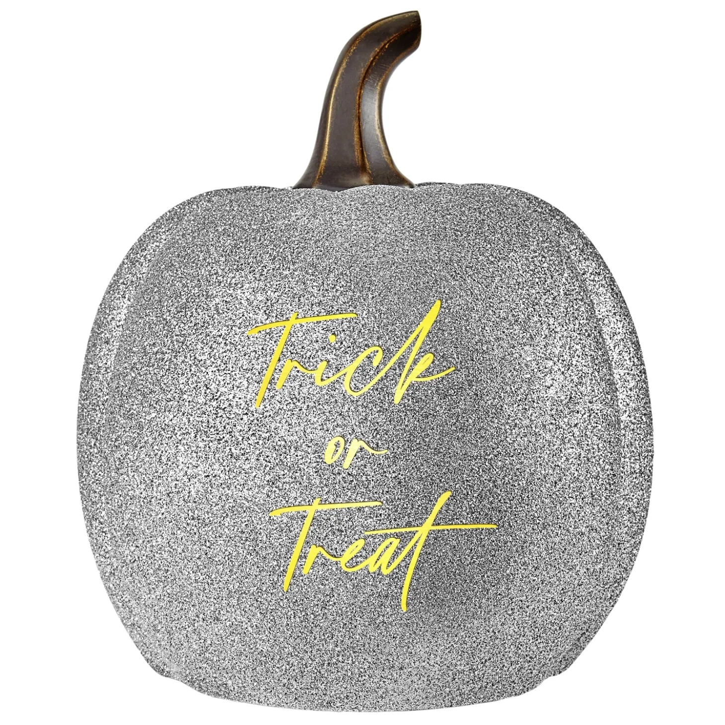 Light-Up Silver Glitter Pumpkin Collection
