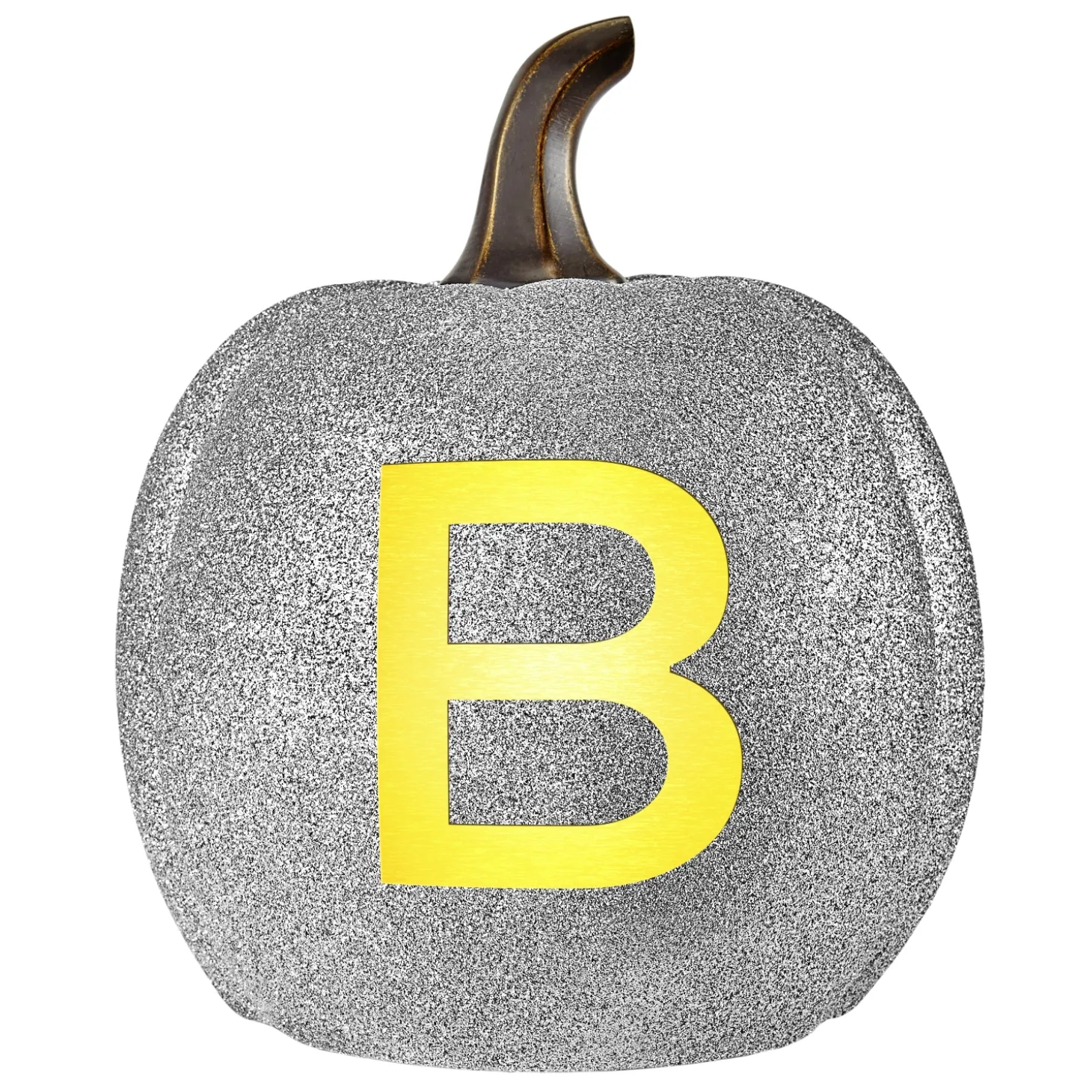 Light-Up Silver Glitter Pumpkin Collection
