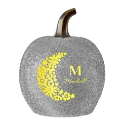 Light-Up Silver Glitter Pumpkin Collection