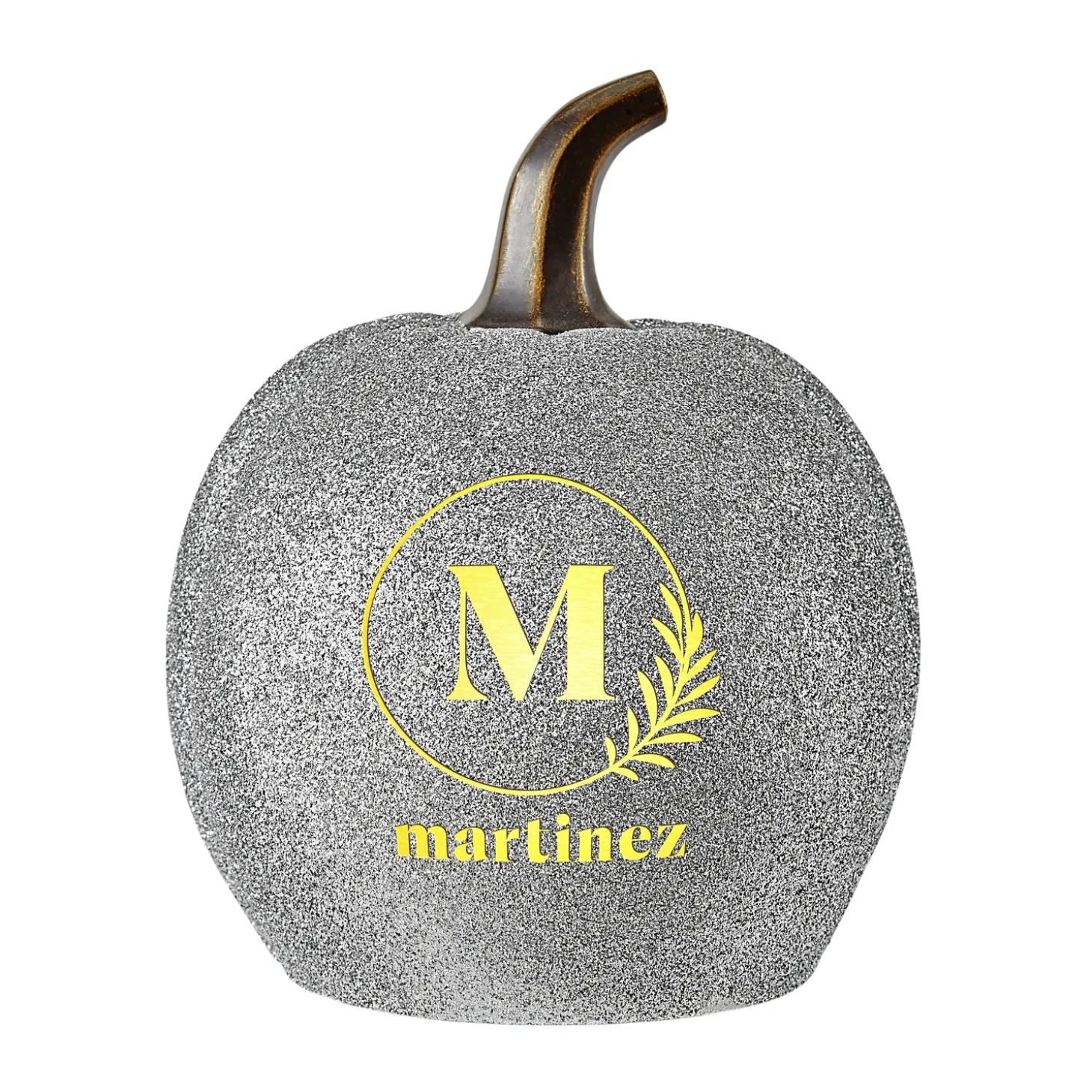 Light-Up Silver Glitter Pumpkin Collection
