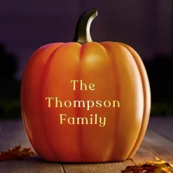 Light-Up Text Pumpkin