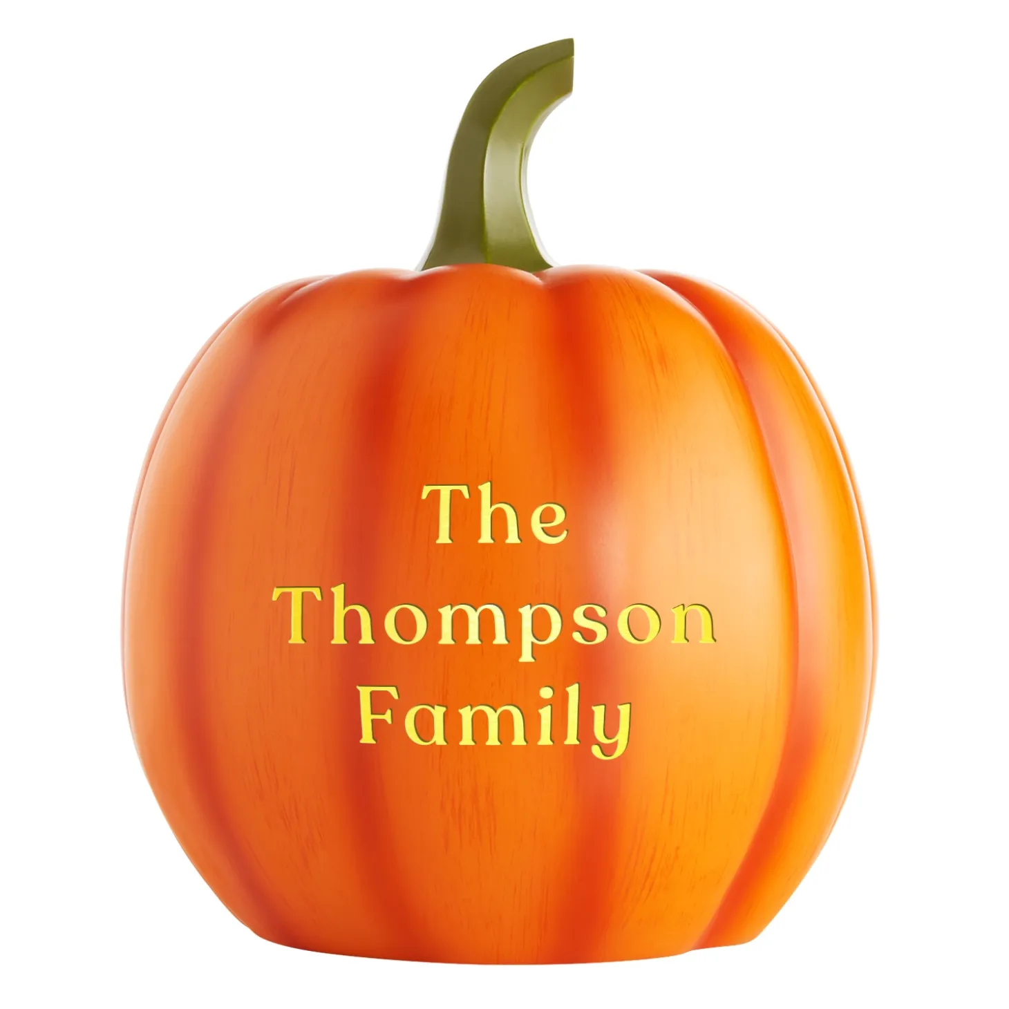 Light-Up Text Pumpkin