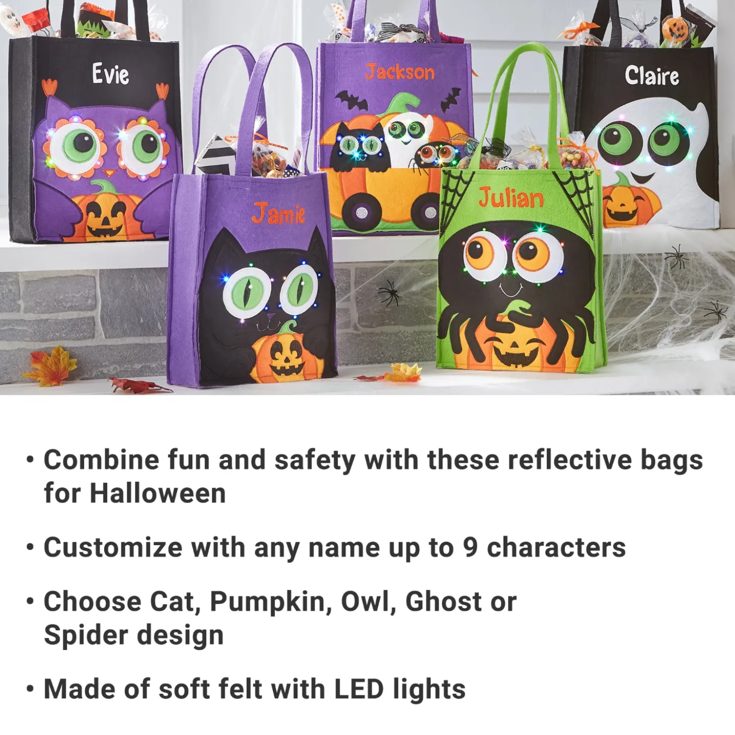 Light-Up Trick or Treat Bags
