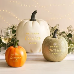 Light-Up Wedding Couple Pumpkin Collection