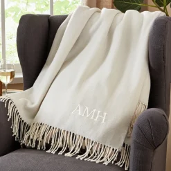 Lightweight Embroidered Throw