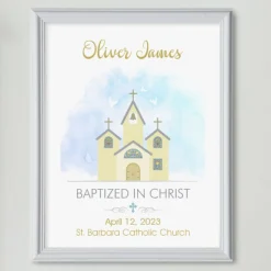 Little Chapel Baptism Framed Print