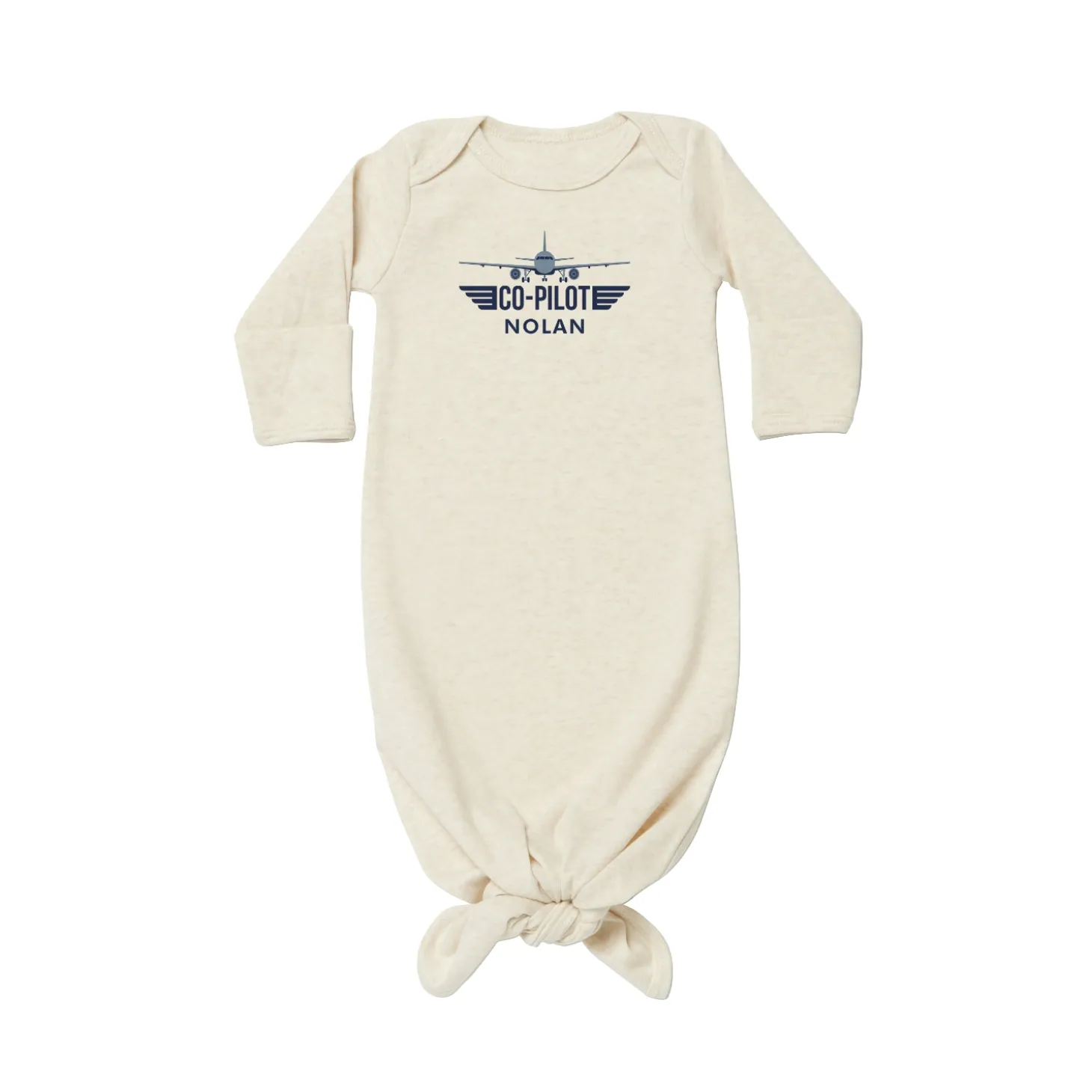 Little Co-Pilot Baby Knotted Gown