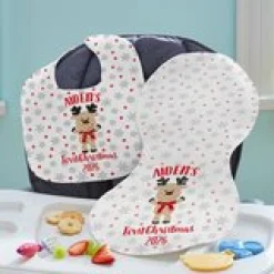 Little Deer Bib & Burp Cloth Set