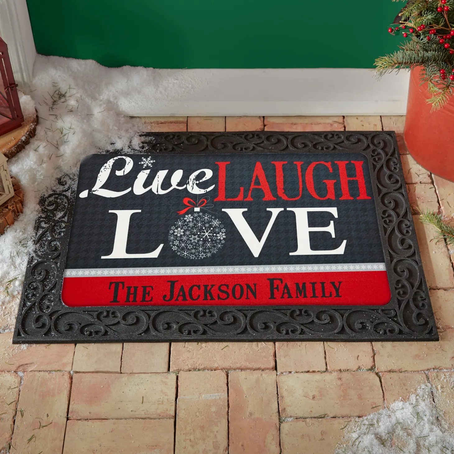 Live, Laugh, Love Holiday Doormat