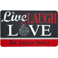 Live, Laugh, Love Holiday Doormat