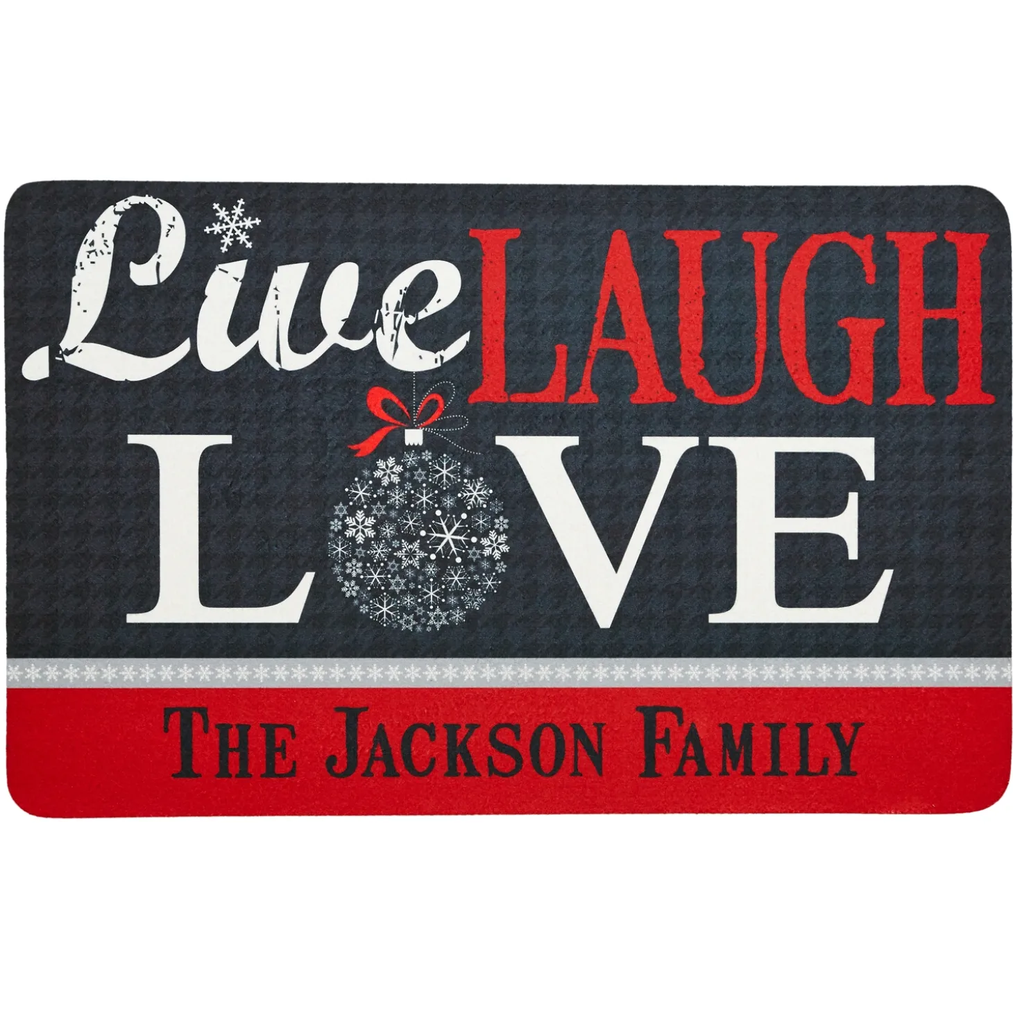 Live, Laugh, Love Holiday Doormat