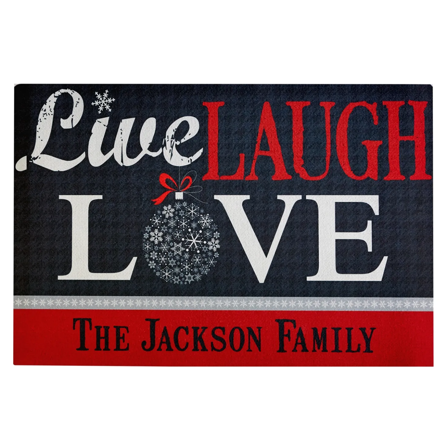 Live, Laugh, Love Holiday Doormat