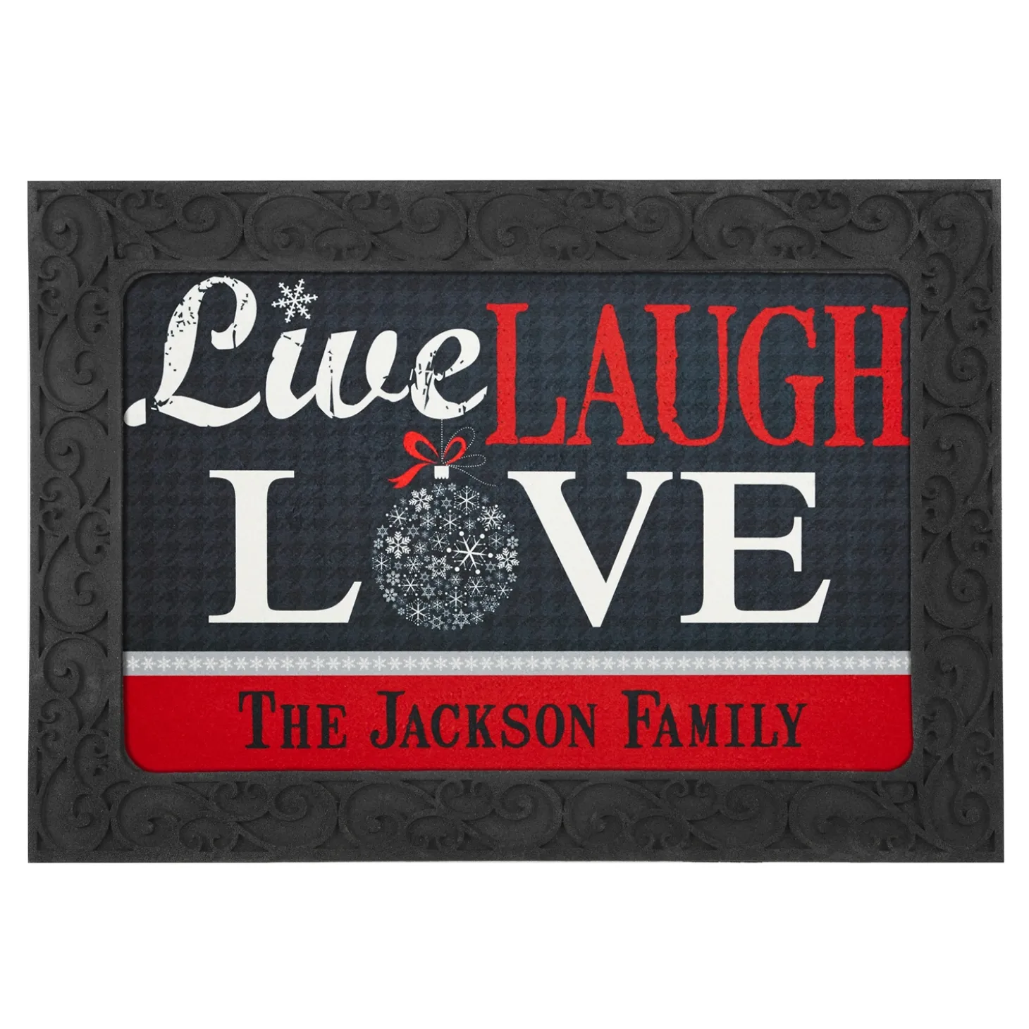 Live, Laugh, Love Holiday Doormat