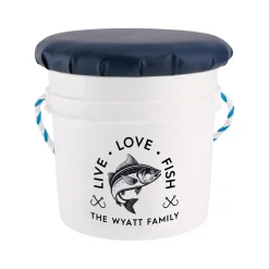 Live, Love, Fish Seated Bucket
