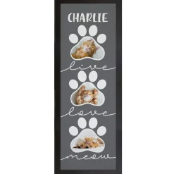 Live, Love Photo Paw Print Canvas