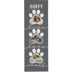 Live, Love Photo Paw Print Canvas