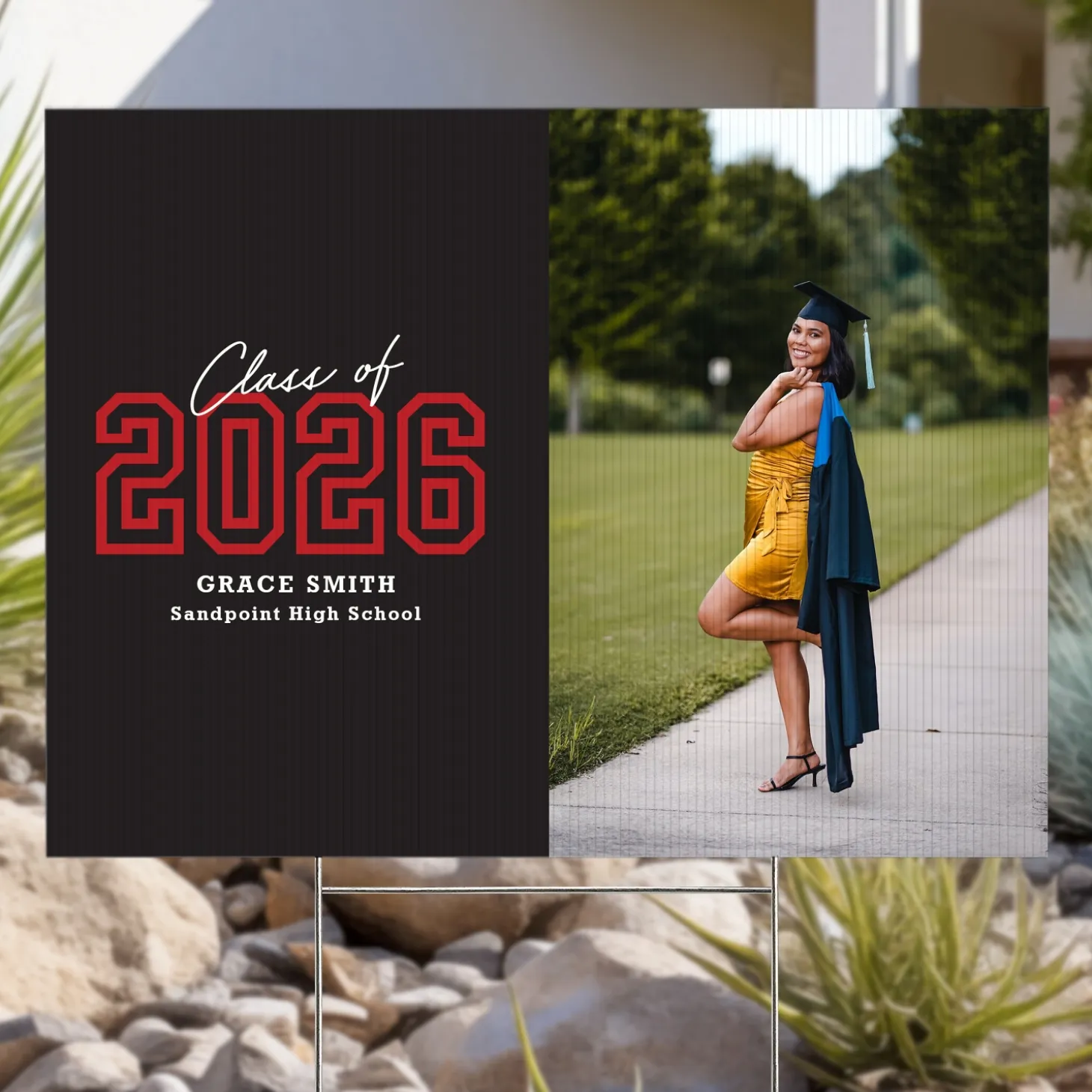 Loud and Proud Graduation Year Photo Yard Sign