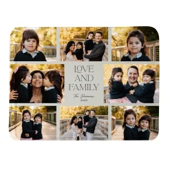 Love and Family Photo Plush Blanket