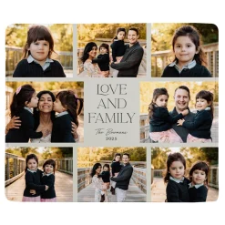 Love and Family Photo Plush Blanket