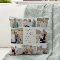 Love and Family Photo Throw Pillow