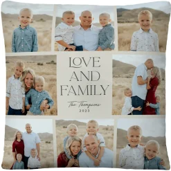 Love and Family Photo Throw Pillow
