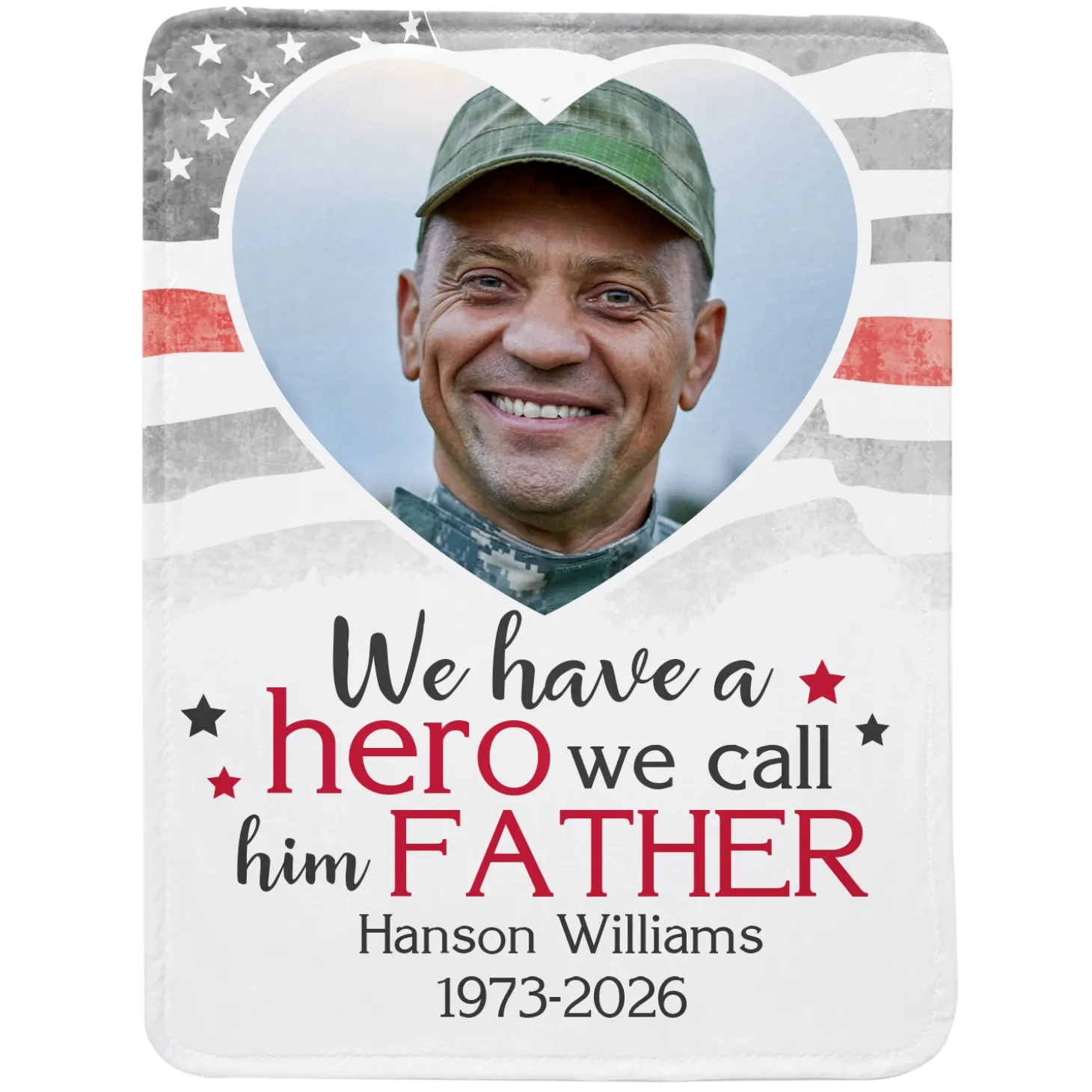 Love and Honor Memorial Photo Blanket