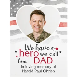 Love and Honor Memorial Photo Wood Block