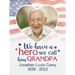 Love and Honor Memorial Photo Wood Block