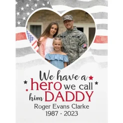 Love and Honor Memorial Photo Wood Block