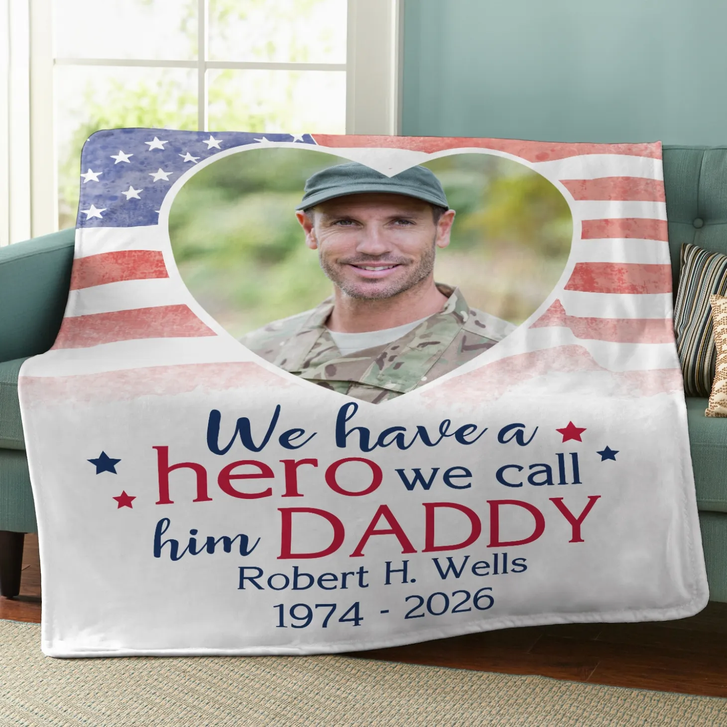 Love and Honor Memorial Photo Blanket