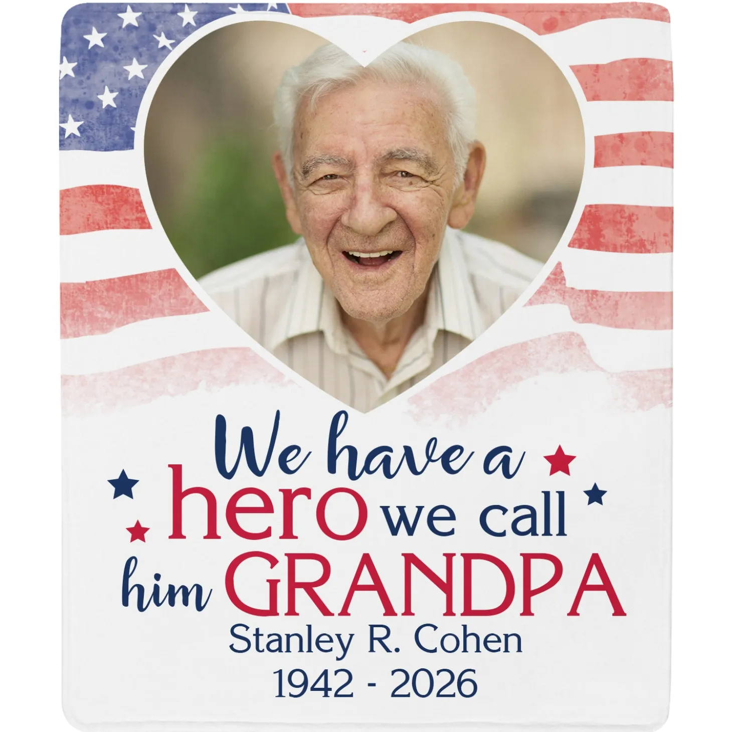 Love and Honor Memorial Photo Blanket