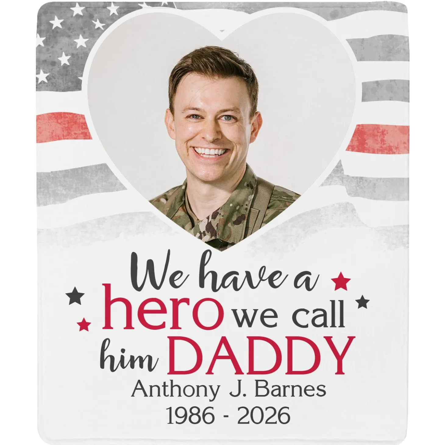 Love and Honor Memorial Photo Blanket