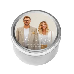 Love and Joy Photo Canister Candle