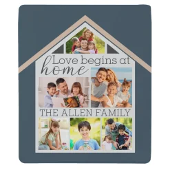 Love Begins At Home Photo Plush Blanket
